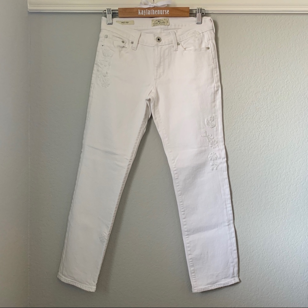 Lucky Brand White Crop Jeans Size 2/26